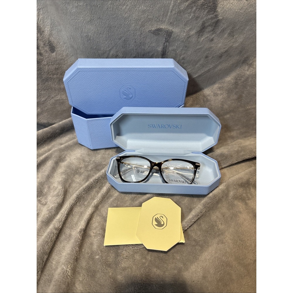 Swarovski SK2010 1002 Eyeglasses Women's Dark Havana Full Rim Square Shape 52mm